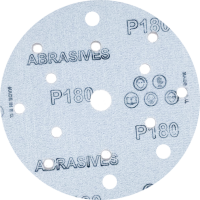 P205 / Carta abrasiva diametro 150 mm - 15 fori - grana 180 (100 pezzi)