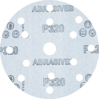 P205 / Carta abrasiva diametro 150 mm - 15 fori - grana 320 (100 pezzi)