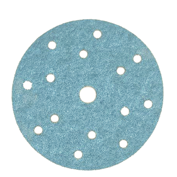 Light Blue / Papier-Klett-Schleifscheibe - 150 mm - Lochung 15 fach - Korn 40 (50 stück)