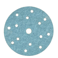 Light Blue / Carta abrasiva diametro 150 mm - 15 fori -...